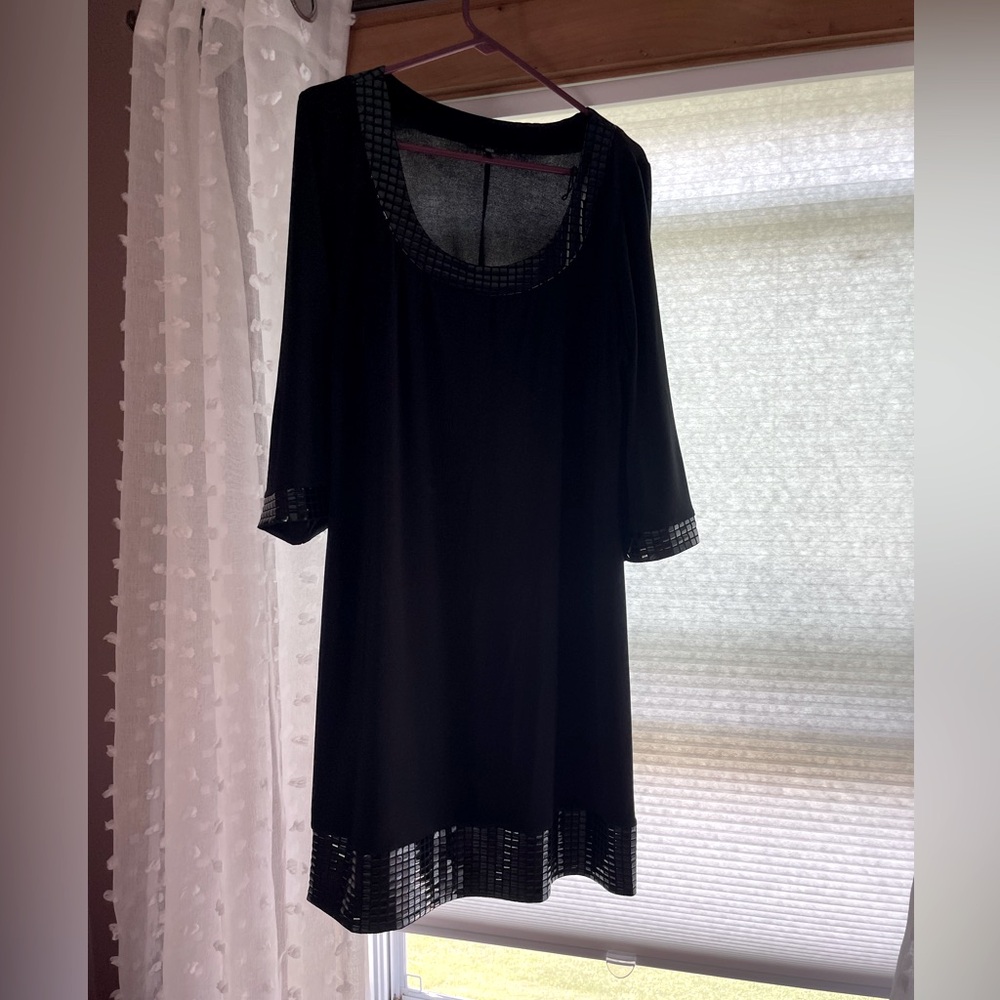 Black dressy dress.